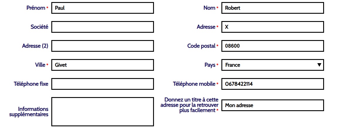 nouvelle adresse